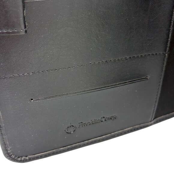 Franklin Covey Black Simulated Leather Planner Binder Classic Size 1" Ring Binde - Picture 7 of 9
